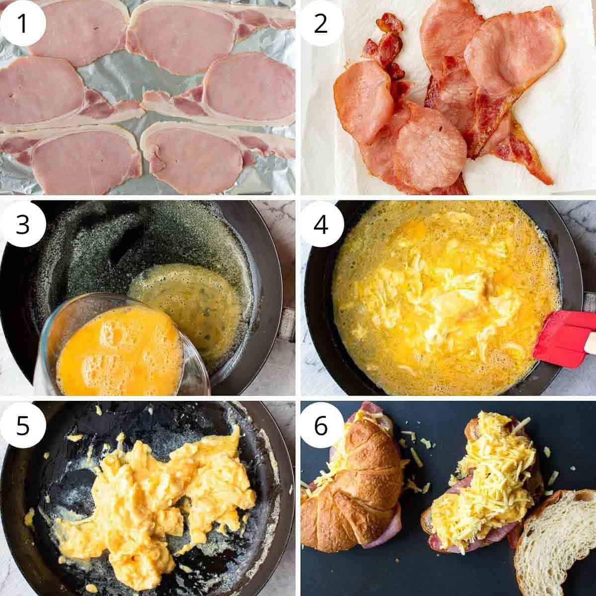 6 step photo collage showing how to make this recipe.