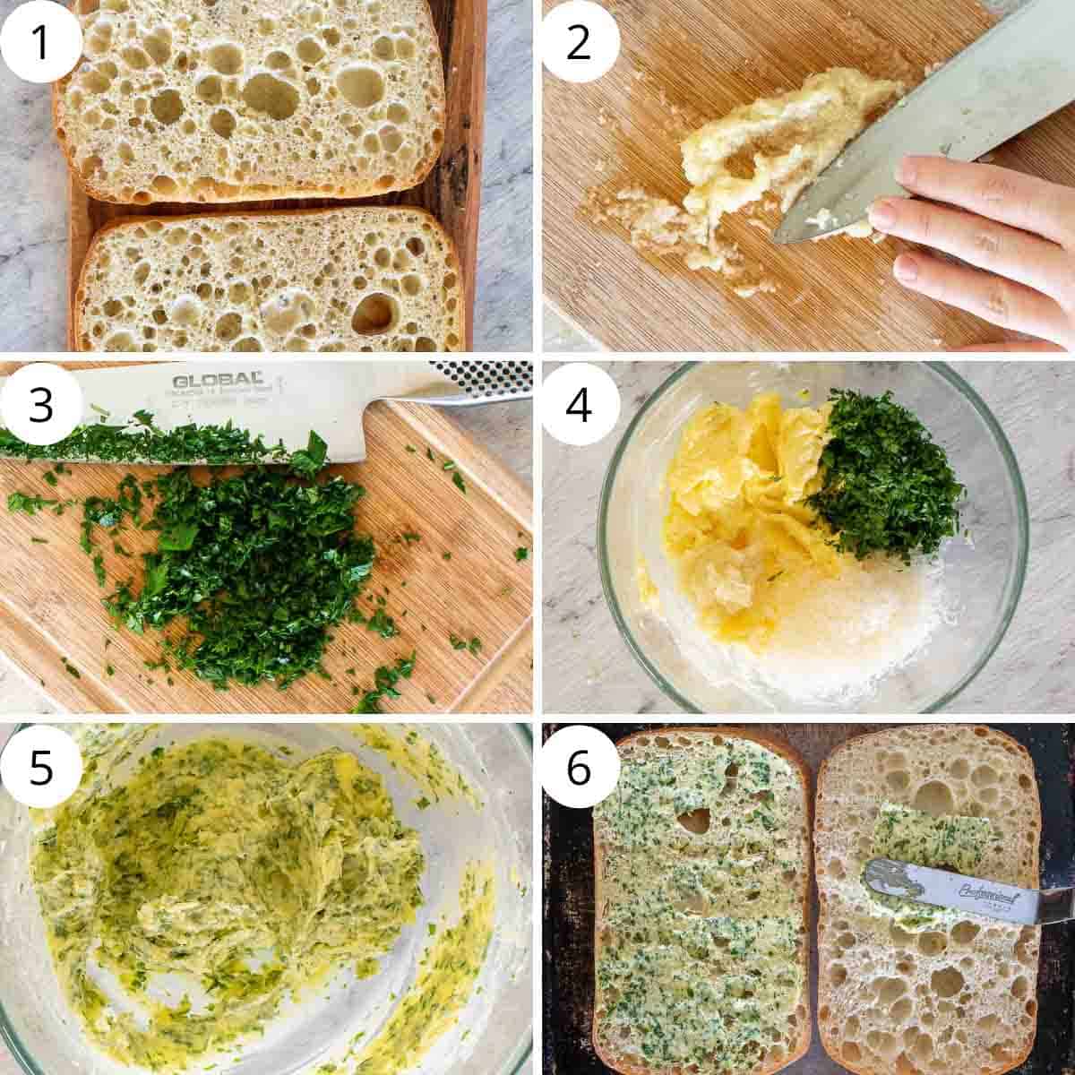 A six step photo collage showing how to make this recipe.