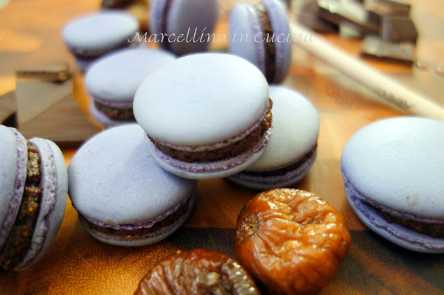 Macarons in a pile on the table