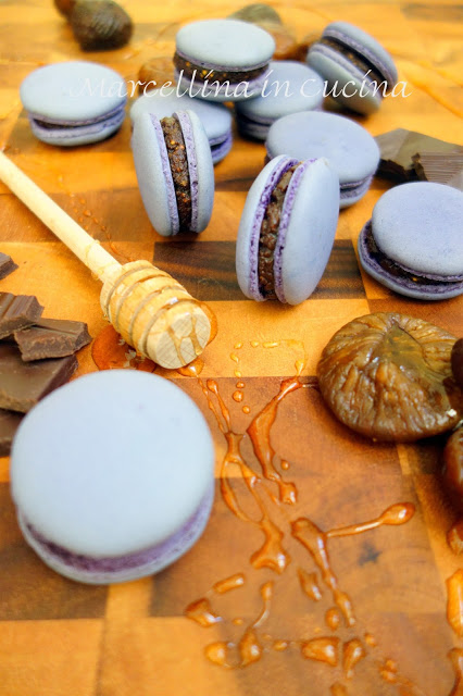 Portrait shot of macarons on the table