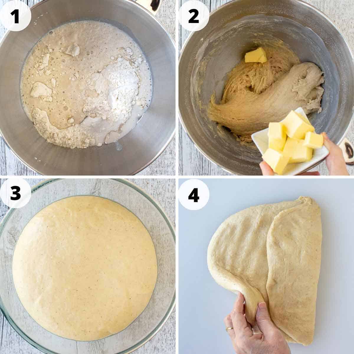 Four step process showing how to make this recipe as listed below.