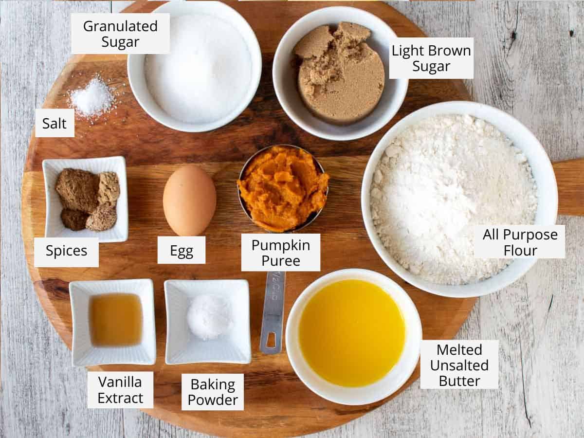 Ingredients for this recipe viewed from above.