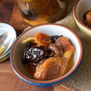 Bowl of Spiced Dried Fruit with Rum