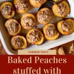Baked Peaches stuffed with Amaretti