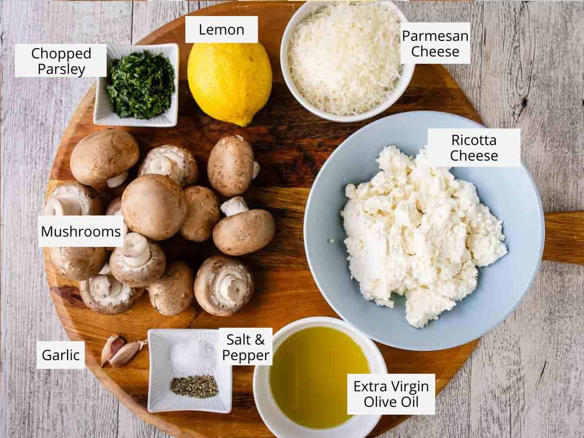 Ingredients for this recipe viewed from above.