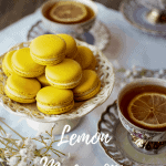 Lemon Macaron pin for pinterest
