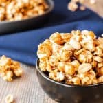 Caramel popcorn served in bowls.