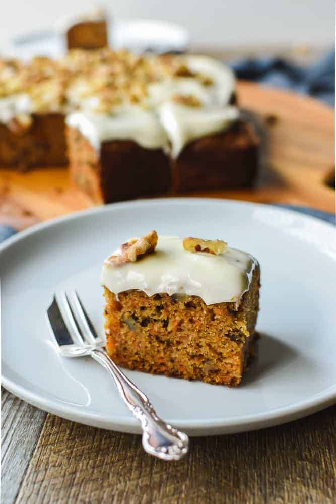 Simple Carrot Cake with cream cheese frosting