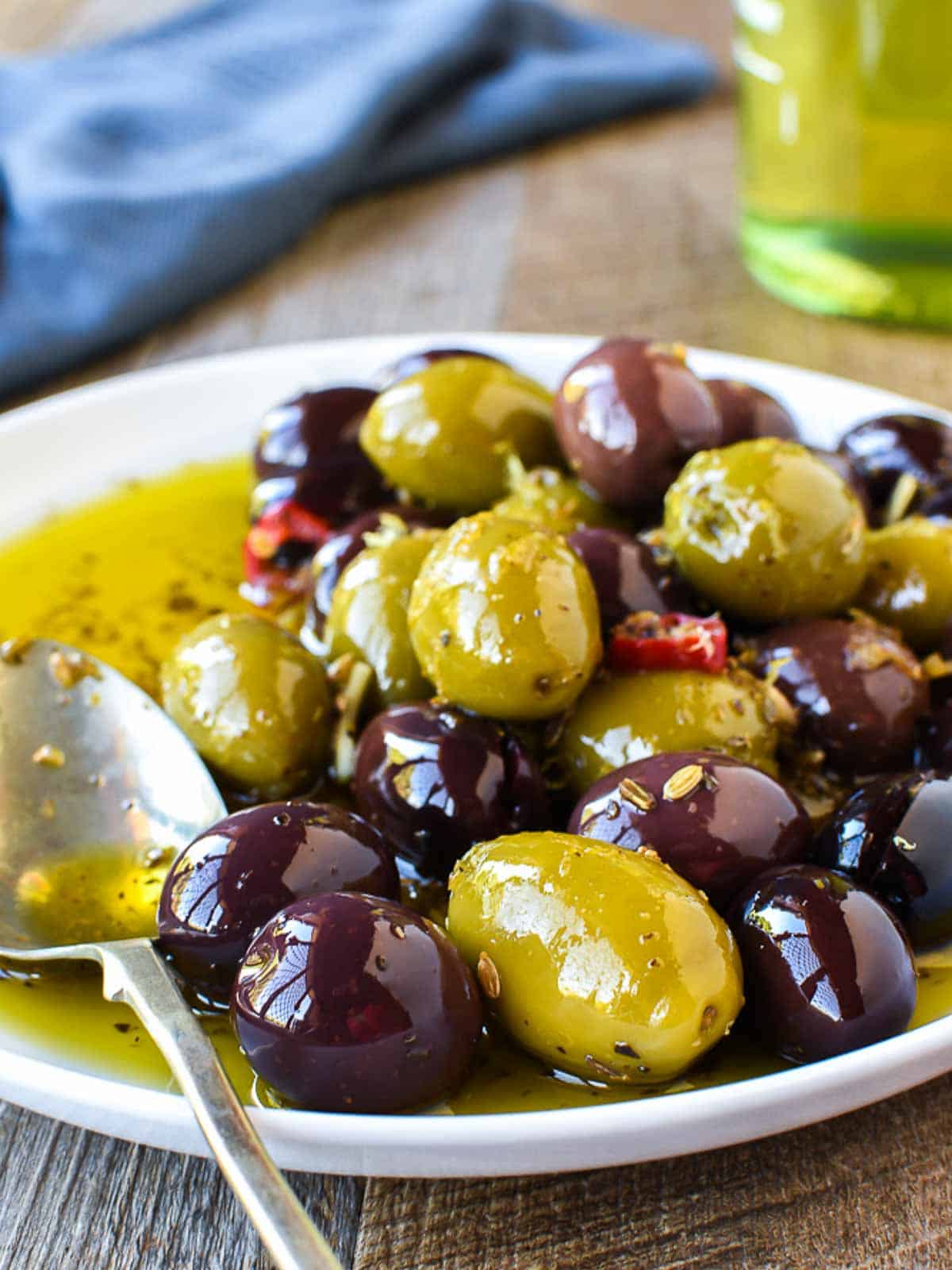 Marinated Warm Olives {Quick and Easy}