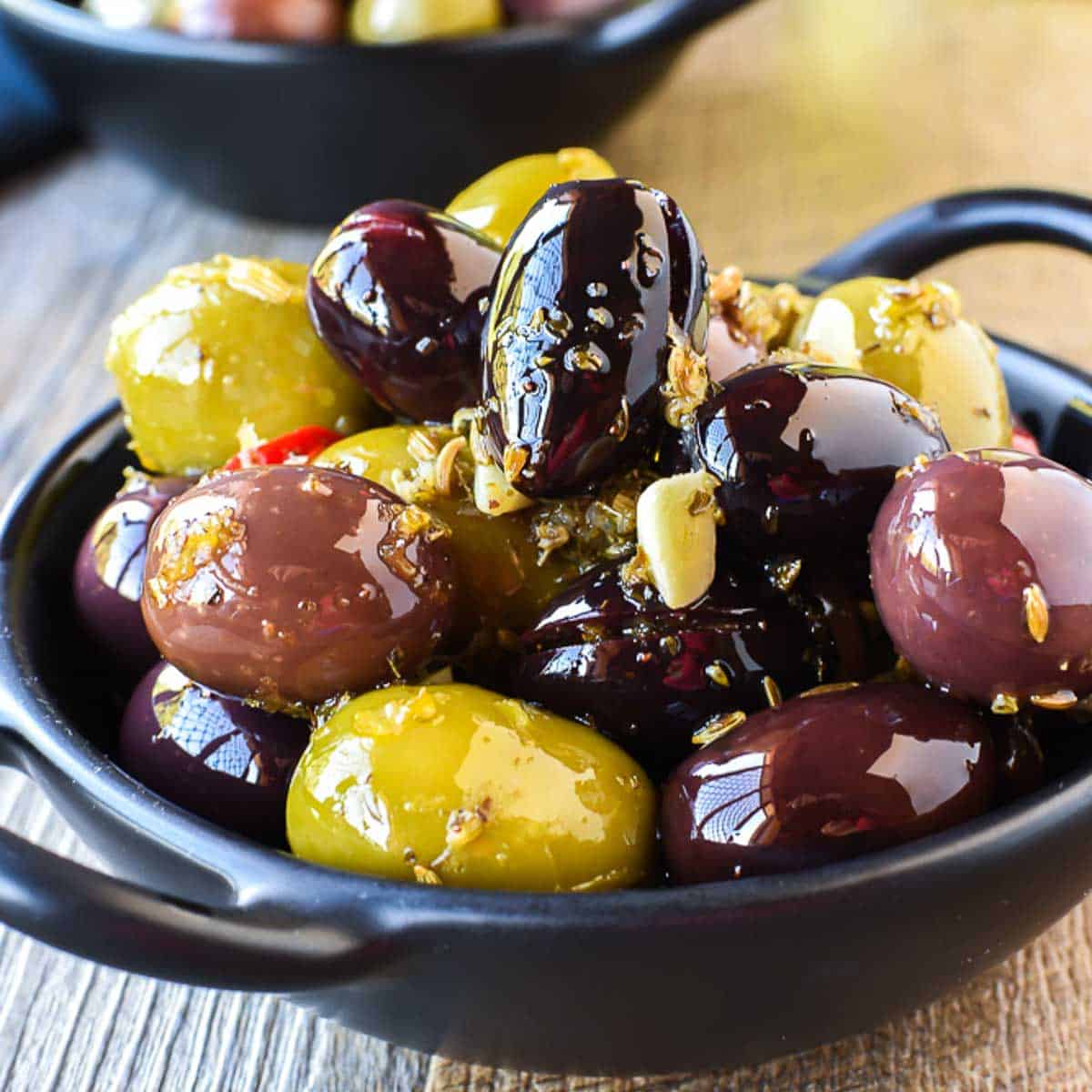 Marinated Warm Olives {Quick and Easy}