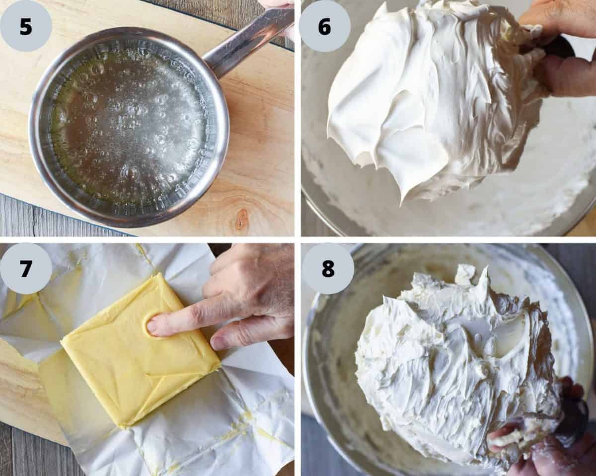 Step by step photos of how to make this buttercream recipe.