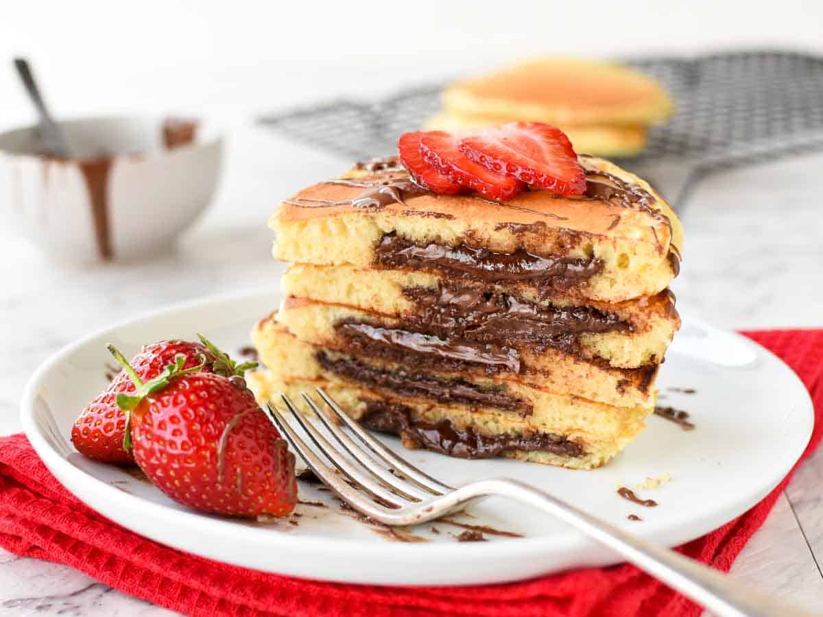 Strawberry Nutella® Mini Stacks