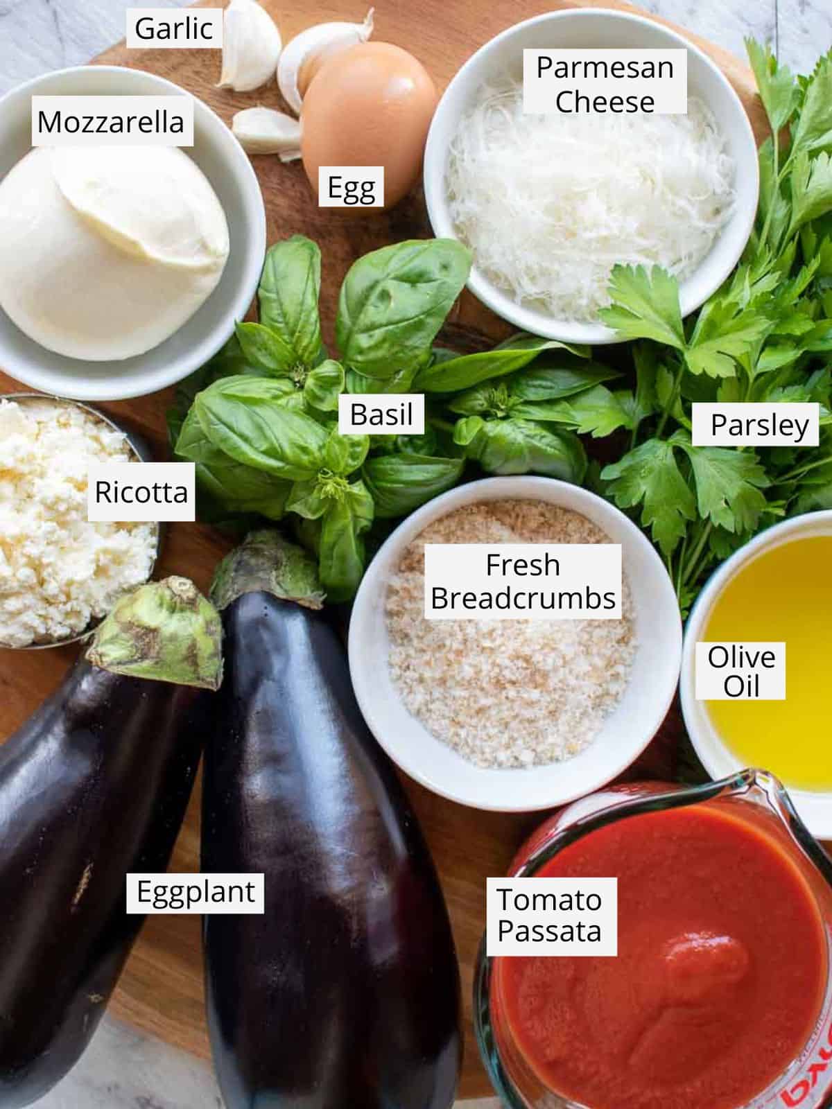 Ingredients as in the recipe card viewed from above.