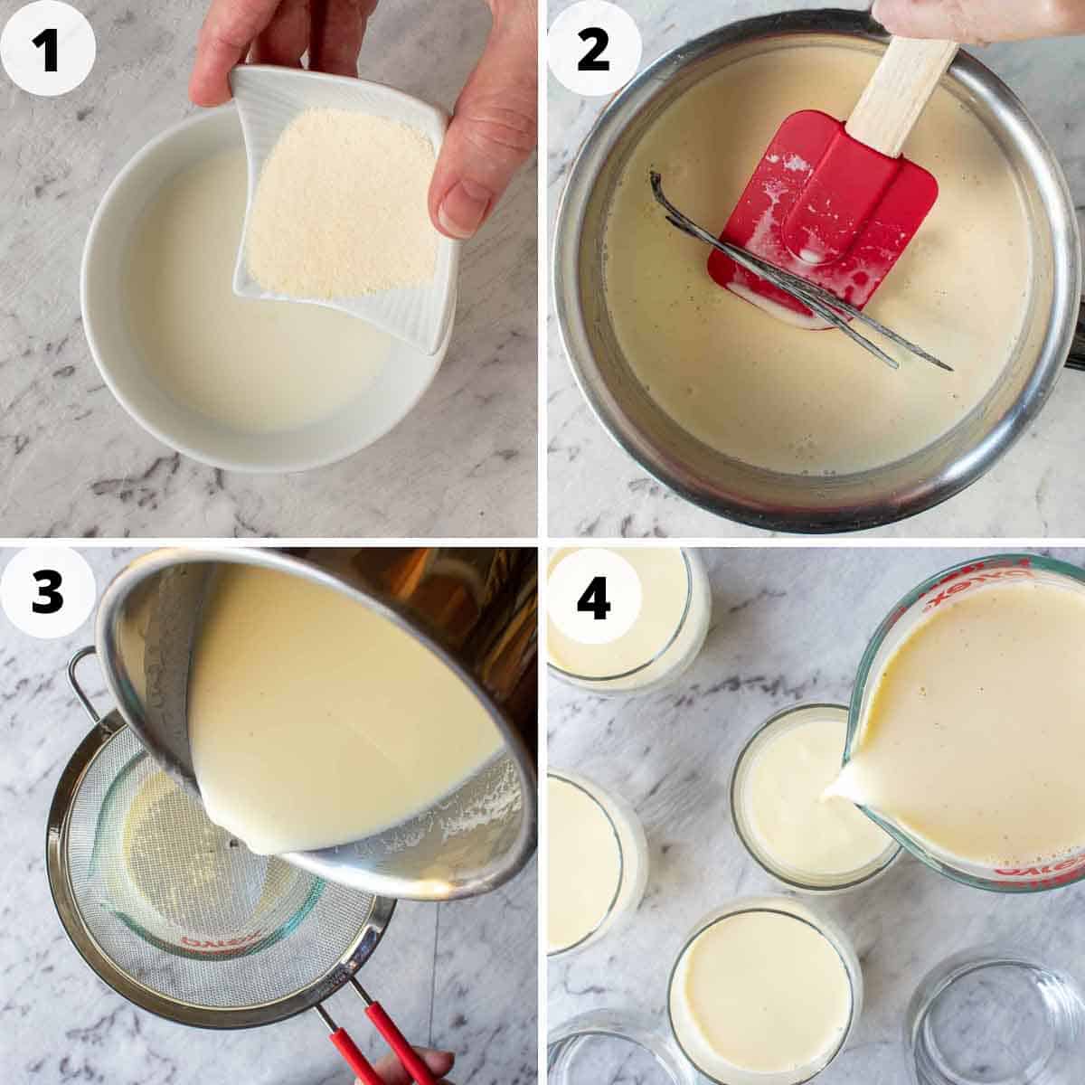 four images showing process steps of how to make this recipe.