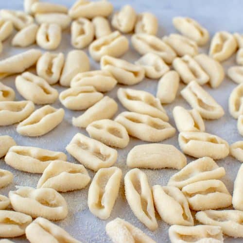 homemade cavatelli pasta
