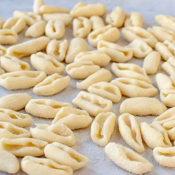 homemade cavatelli pasta