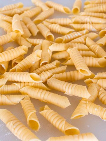 pile of garganelli pasta
