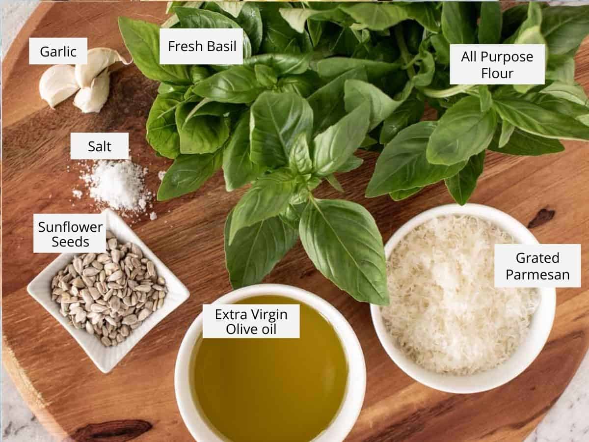 ingredients for nut free pesto