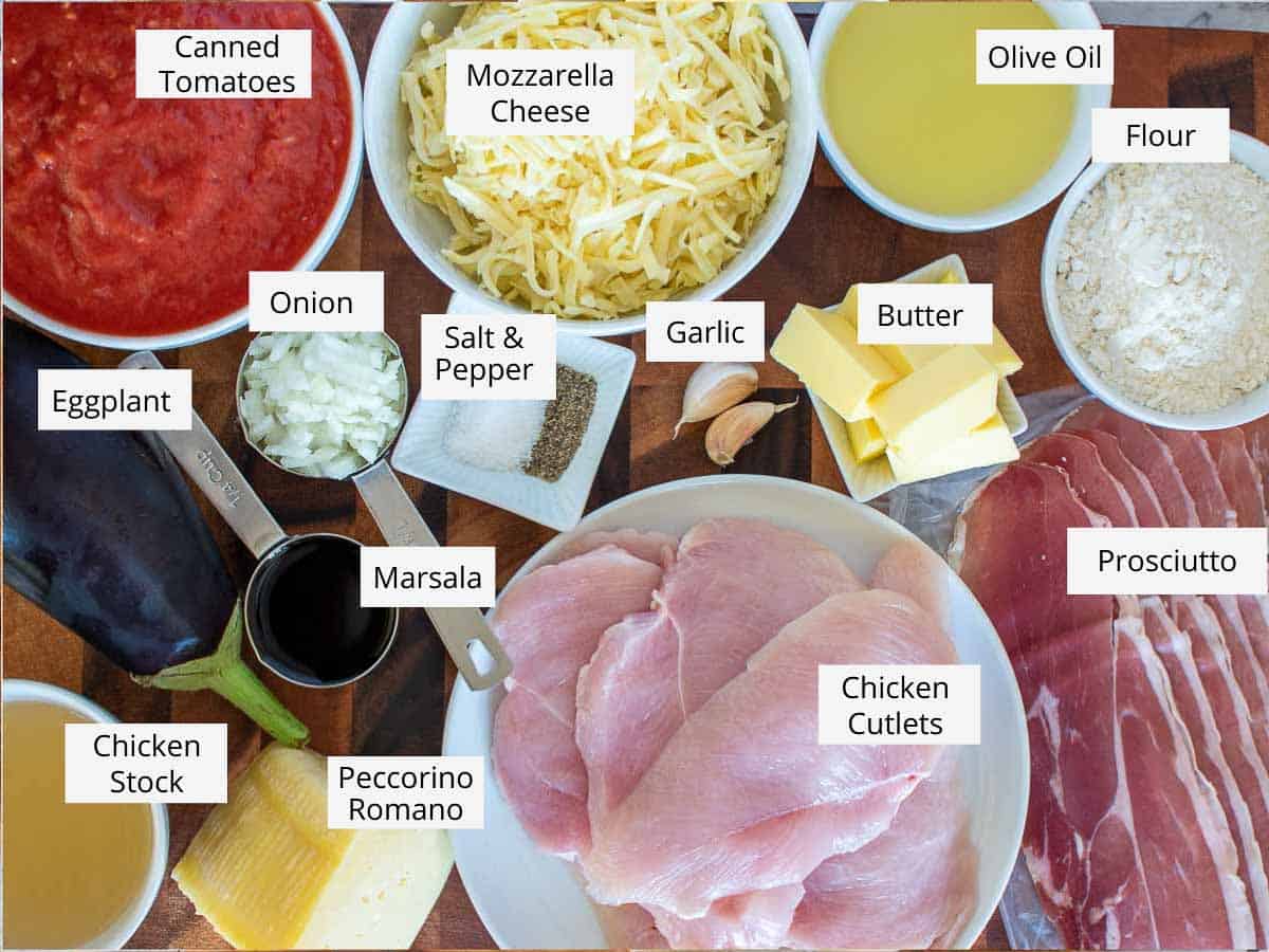 ingredients for this recipe viewed from above.