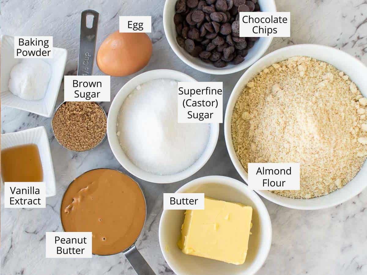 Ingredients required for the recipe prepared on a kitchen counter. 