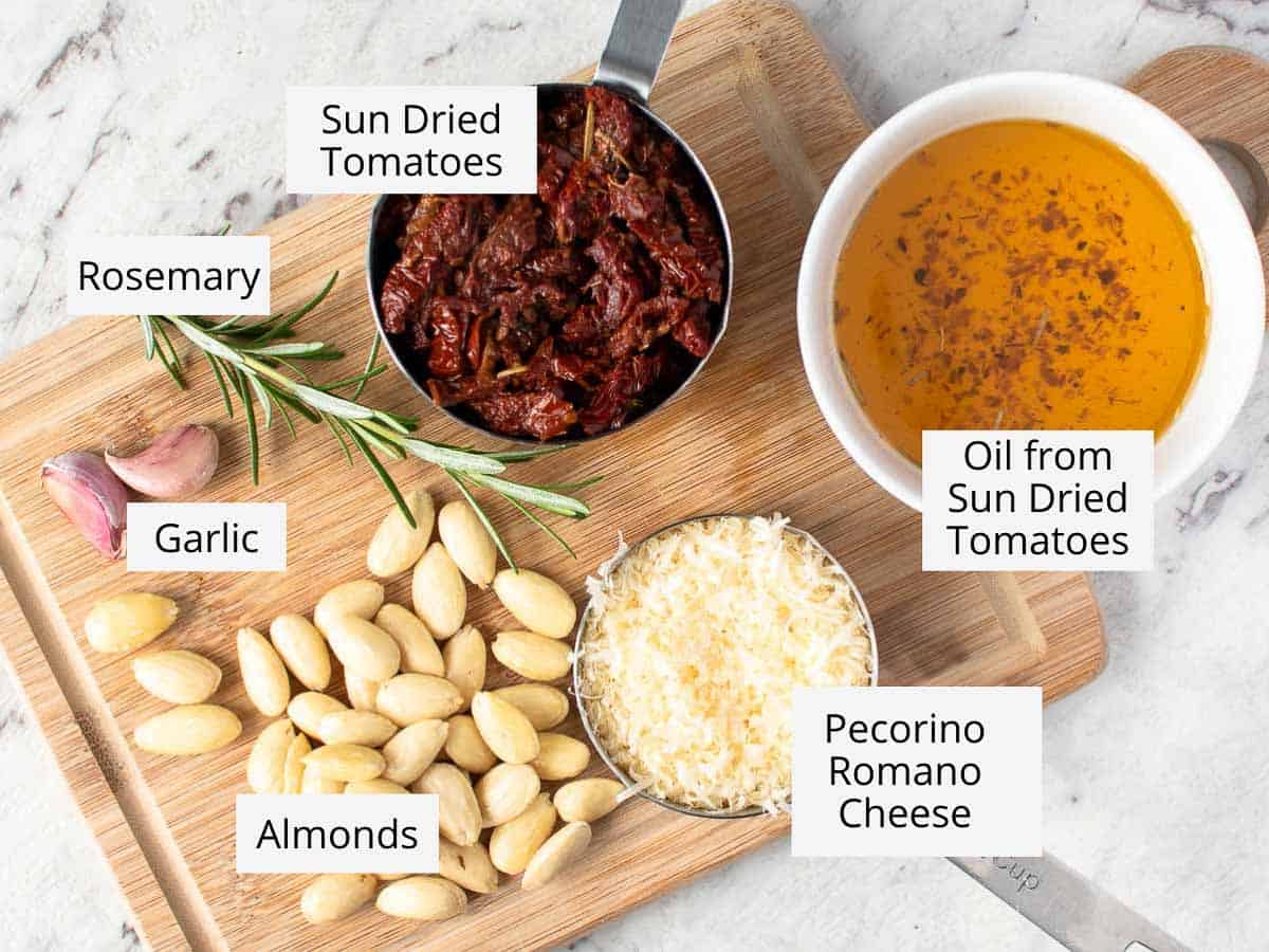 ingredients to make the recipe prepared on a wooden cutting board