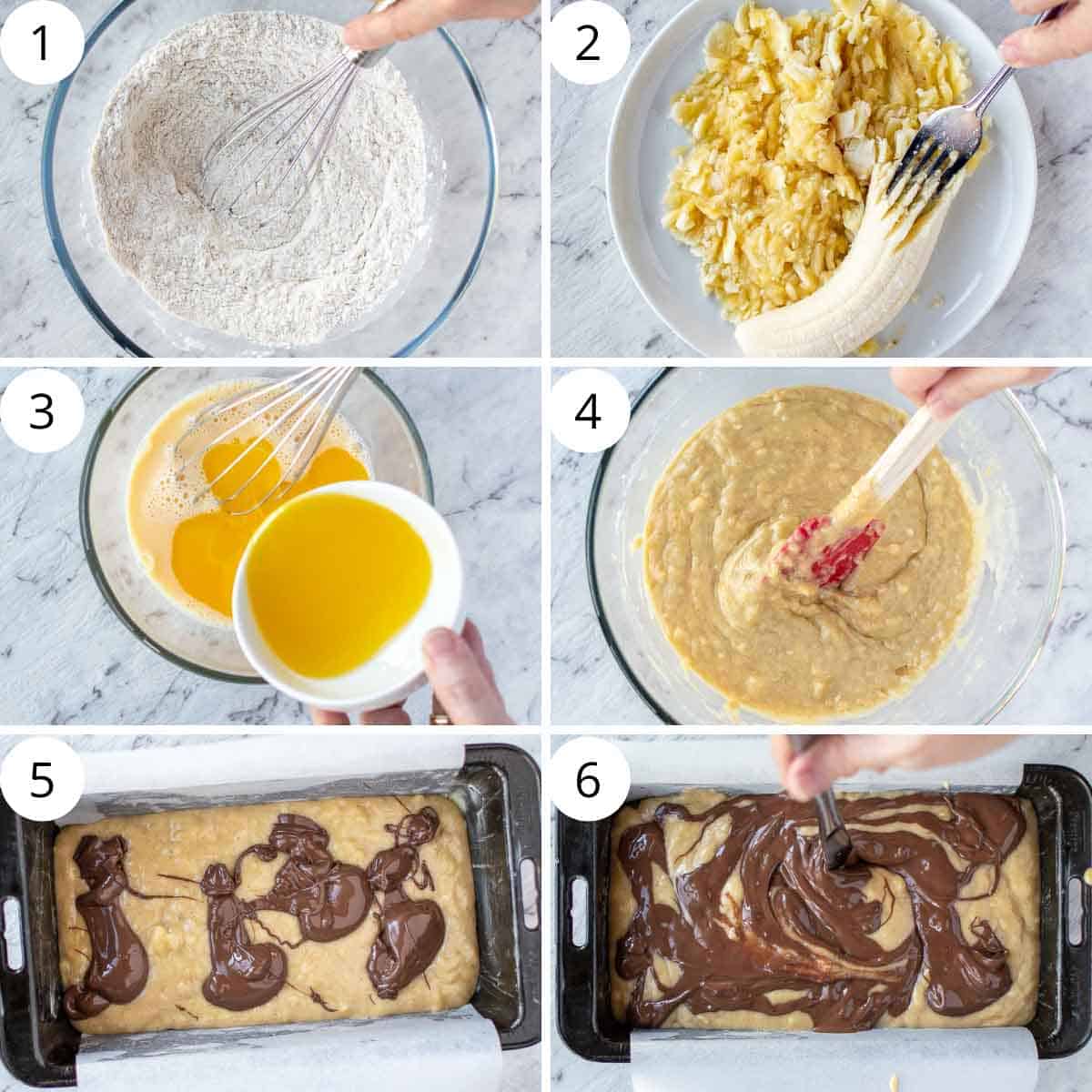 Six collated step-by-step instructions showing how to make this recipe.