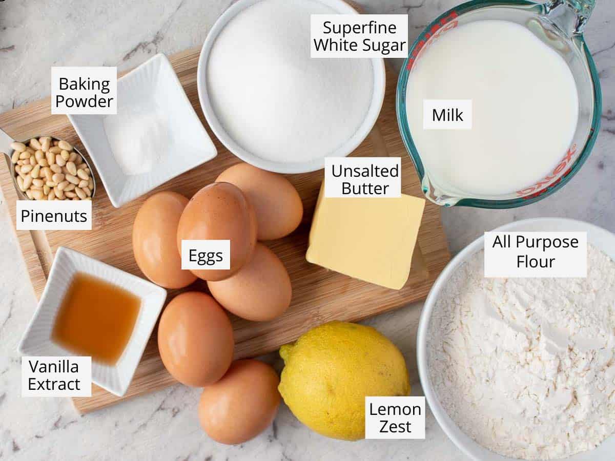 Ingredients as listed in the recipe card viewed from above.