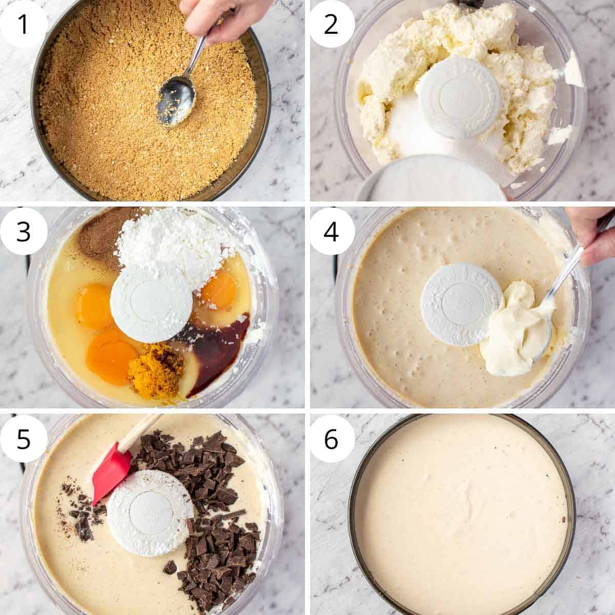 6 step photo collage showing how to make this recipe.