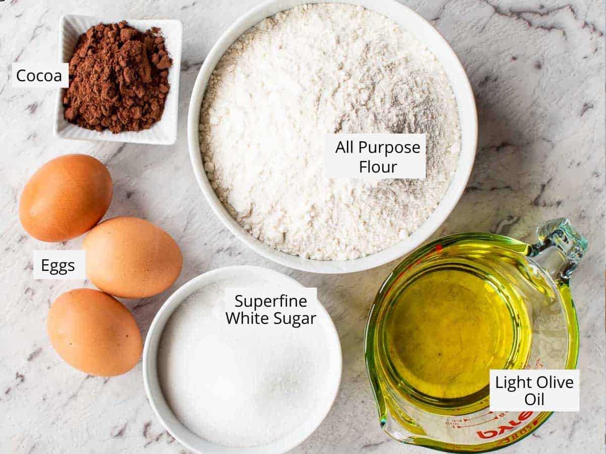 ingredients needed to make this cookie recipe viewed from above.