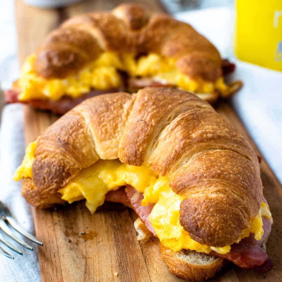 Bacon Egg and Cheese Croissants - Marcellina in Cucina