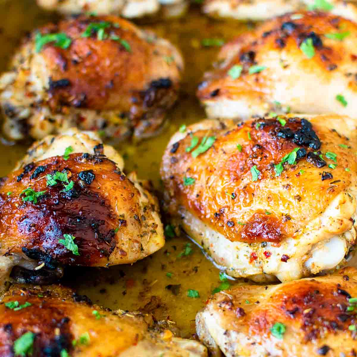 Baked Italian Chicken Thighs