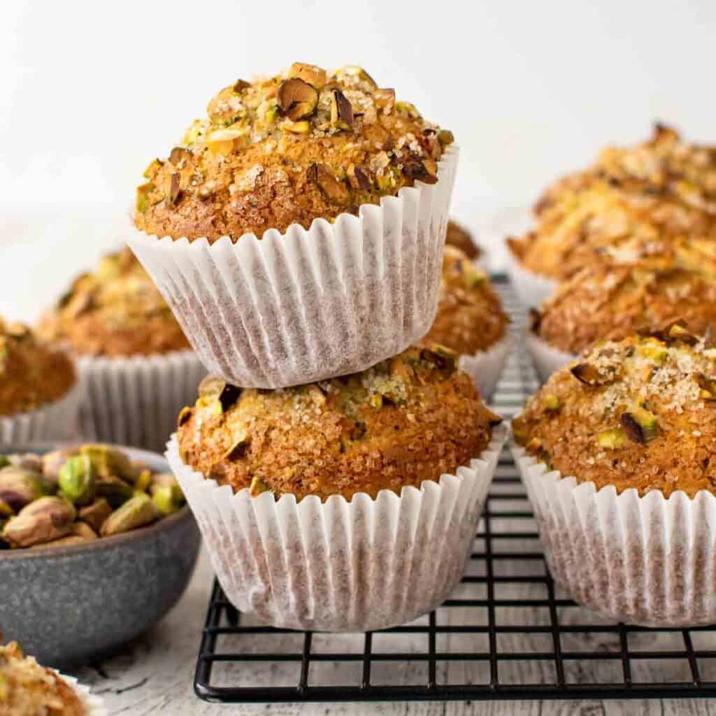 Pistachio Muffins with Real Pistachios Marcellina In Cucina