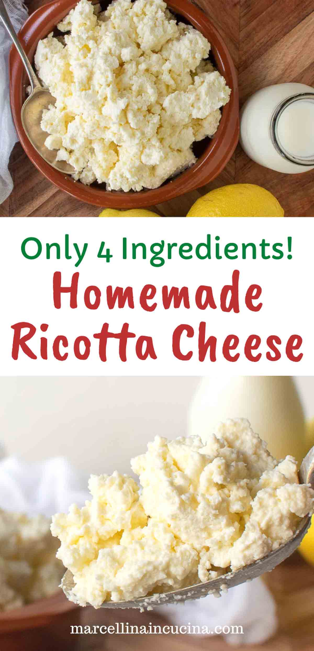 How To Make Ricotta Cheese with only 4 Ingredients