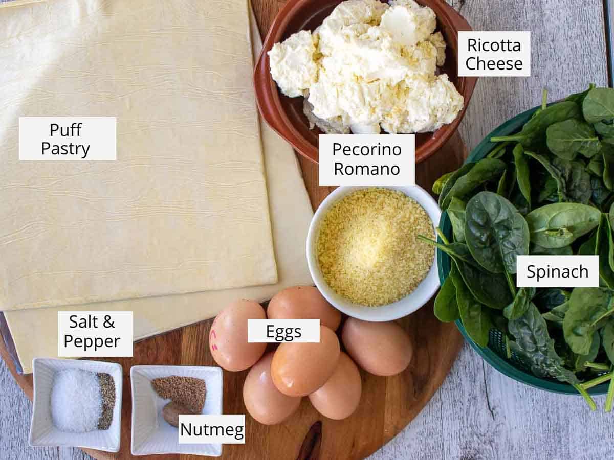 Ingredients for this recipe viewed from above.