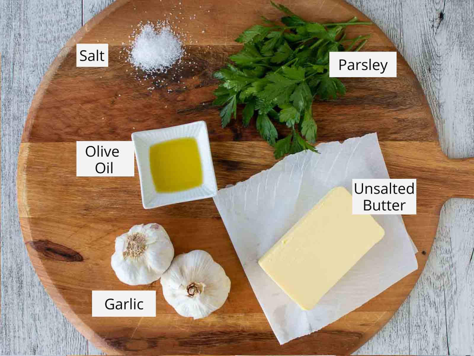 Ingredients as in the recipe card viewed from above.