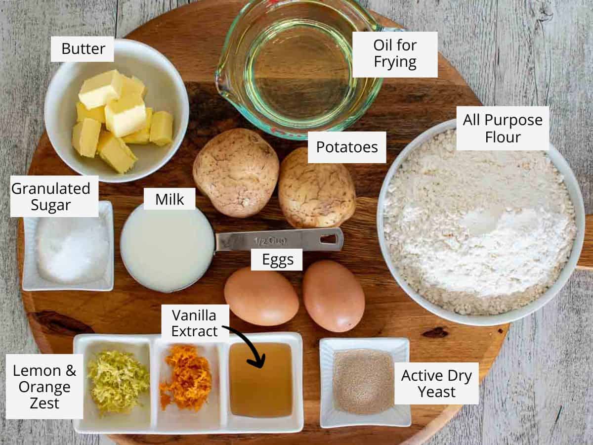 Ingredients as in the recipe viewed from above.