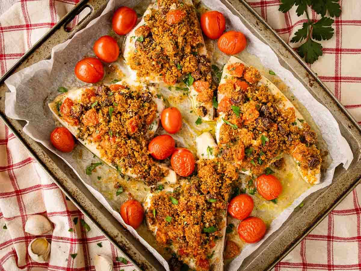 Oven Baked Swordfish - Italian Style