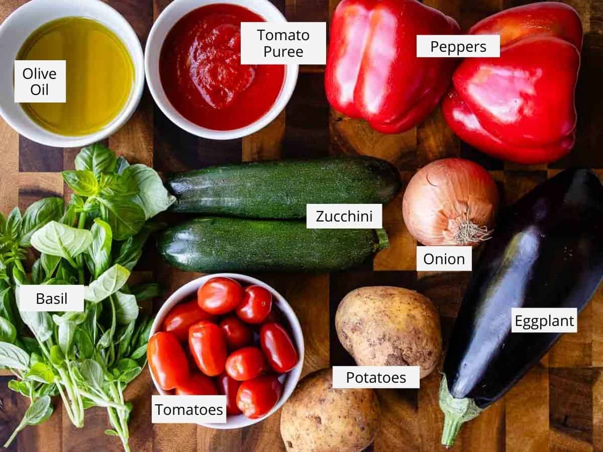 Ingredients for this recipe as in the recipe card viewed from above.