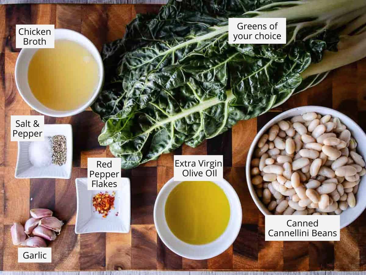 Ingredients as in the recipe card viewed overhead.