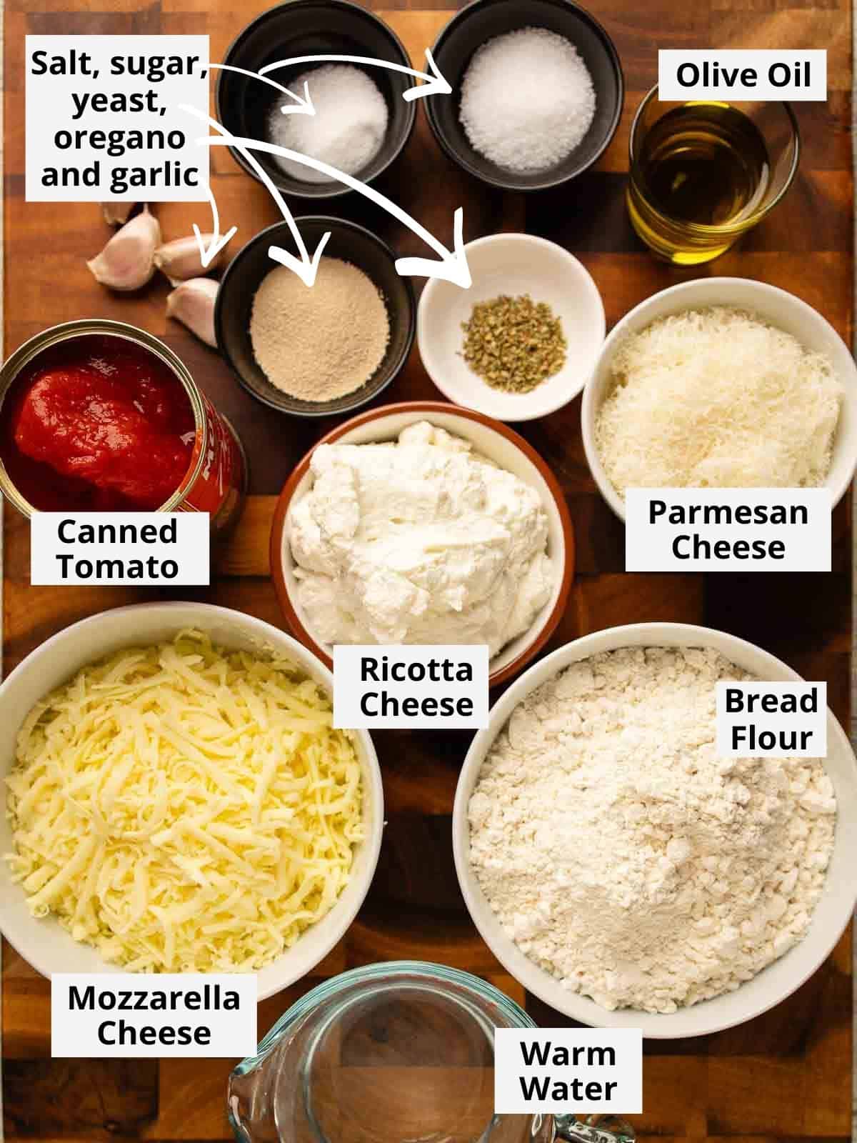 Ingredients for this recipe as in the recipe card viewed from above.